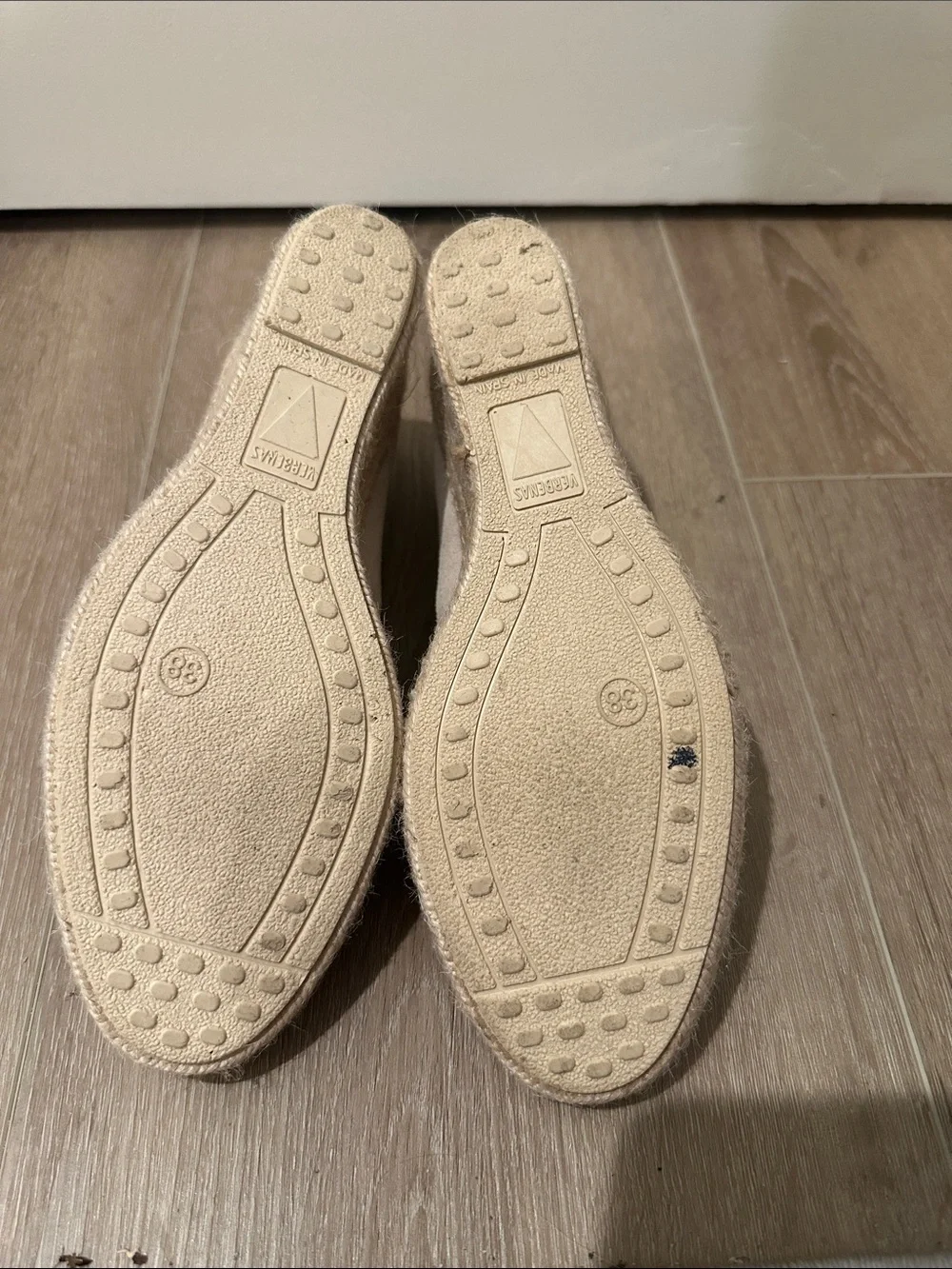 Verbenas Cream Suede Espadrille Flats